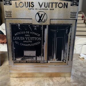 Louis Vuitton Gold and Black Wall Art